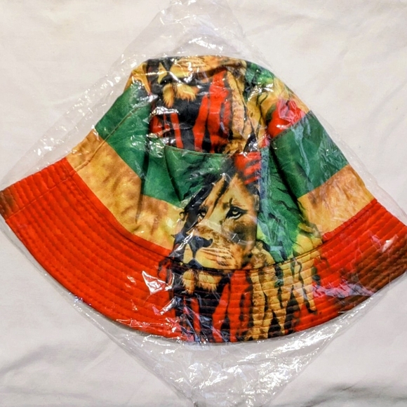 Multicolor Lion Print Bucket Hat - Picture 1 of 1